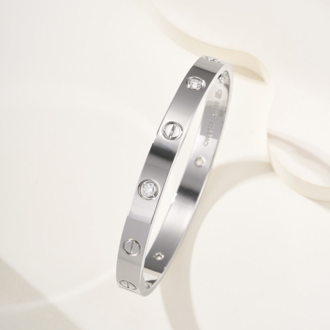 [⭐Hevara Jewelry]LOVE BRACELET 6.1MM 4 DIAMONDS