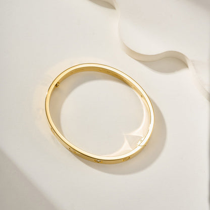 [⭐Hevara Jewelry]LOVE BRACELET 6.1MM 4 DIAMONDS