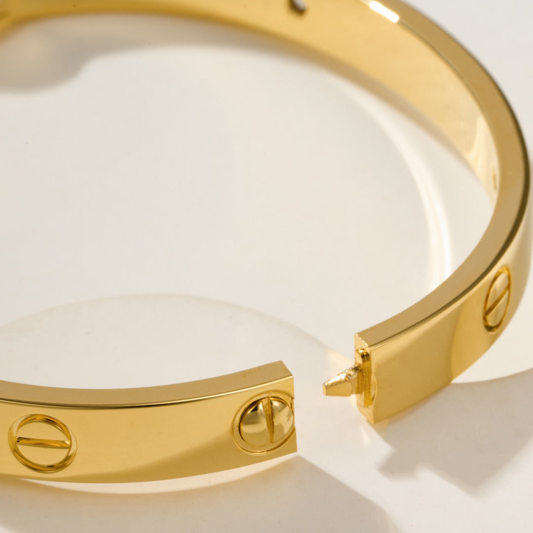 [⭐Hevara Jewelry]LOVE BRACELET 6.1MM 4 DIAMONDS