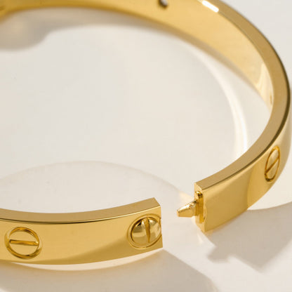 [⭐Hevara Jewelry]LOVE BRACELET 6.1MM 4 DIAMONDS