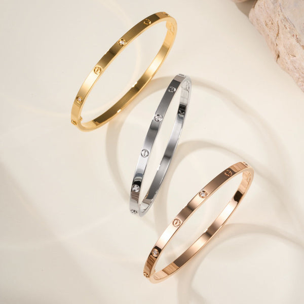 [⭐Hevara Jewelry]LOVE BRACELET 3.65MM 6 DIAMONDS