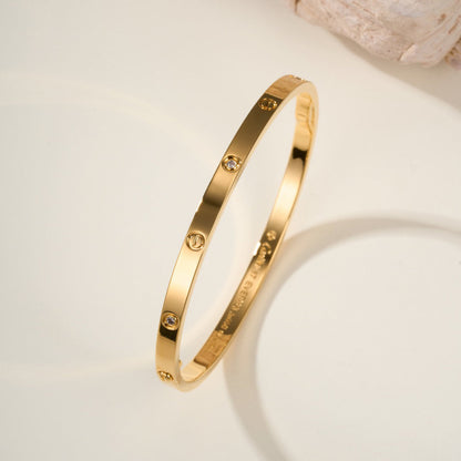 [⭐Hevara Jewelry]LOVE BRACELET 3.65MM 6 DIAMONDS