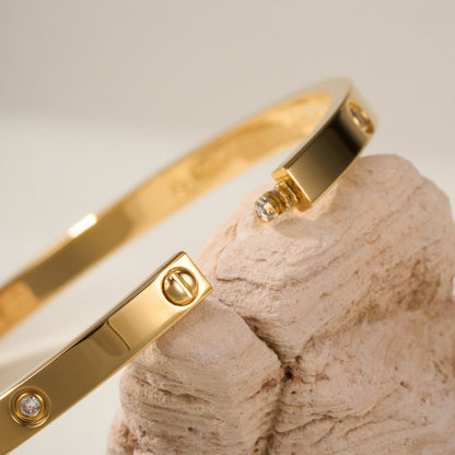 [⭐Hevara Jewelry]LOVE BRACELET 3.65MM 6 DIAMONDS
