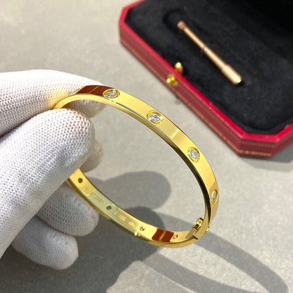 [⭐Hevara Jewelry]LOVE BRACELET 6.1MM 10 DIAMONDS