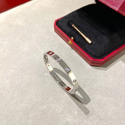 [⭐Hevara Jewelry]LOVE BRACELET 6.1MM 10 DIAMONDS
