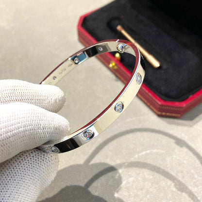 [⭐Hevara Jewelry]LOVE BRACELET 6.1MM 10 DIAMONDS