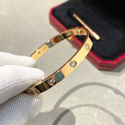 [⭐Hevara Jewelry]LOVE BRACELET 6.1MM 10 DIAMONDS