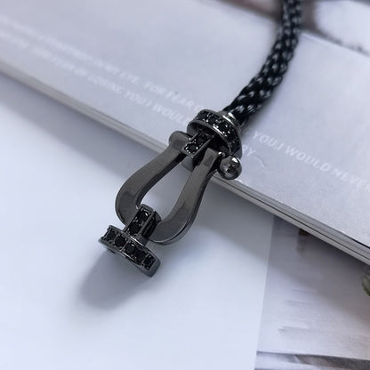 [⭐Hevara Jewelry]FORCE LARGE SERIES HORSESHOE BLACK SAMURAI BRACELET