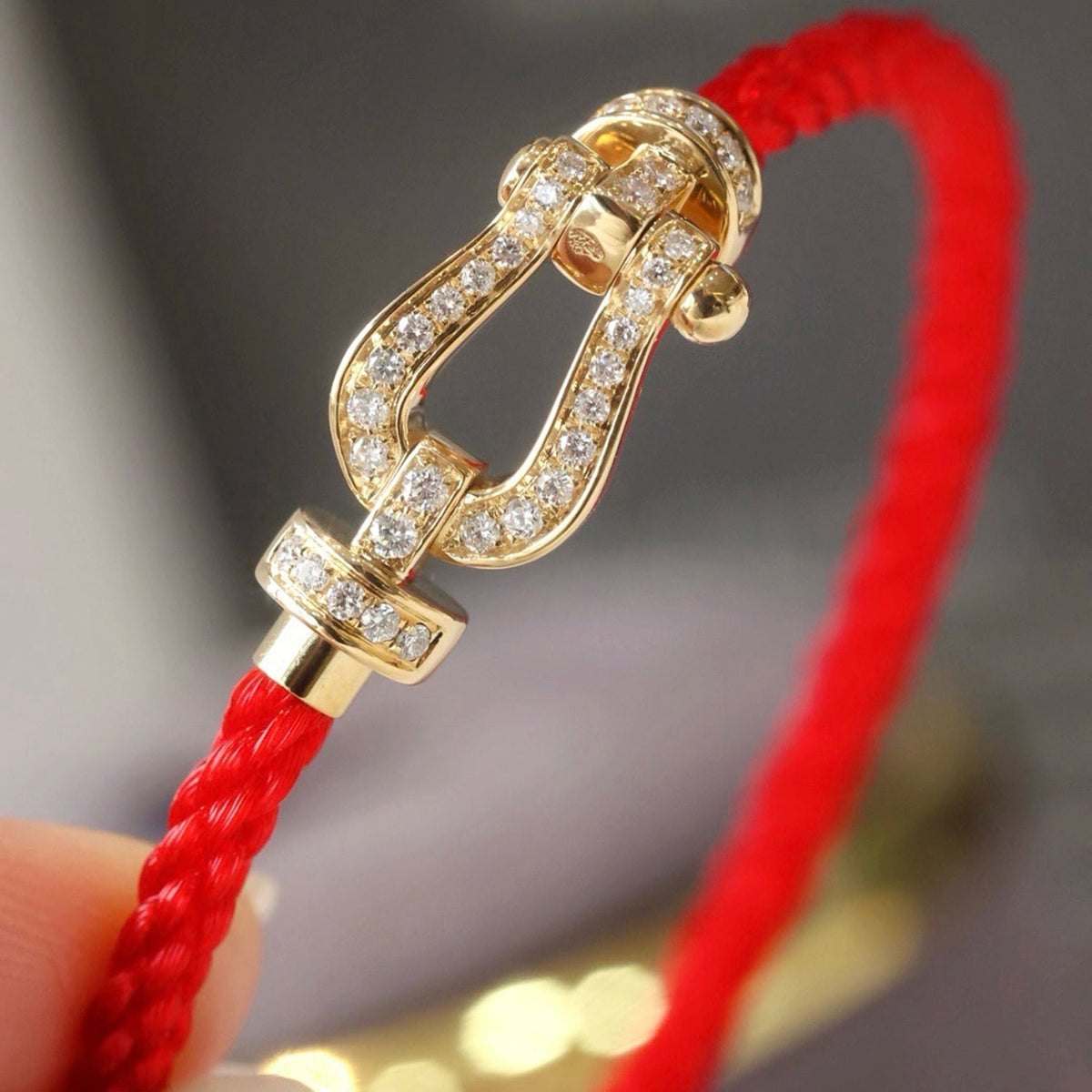 [⭐Hevara Jewelry]FORCE LARGE HORSESHOE FULL DIAMOND BRACELET SILVER
