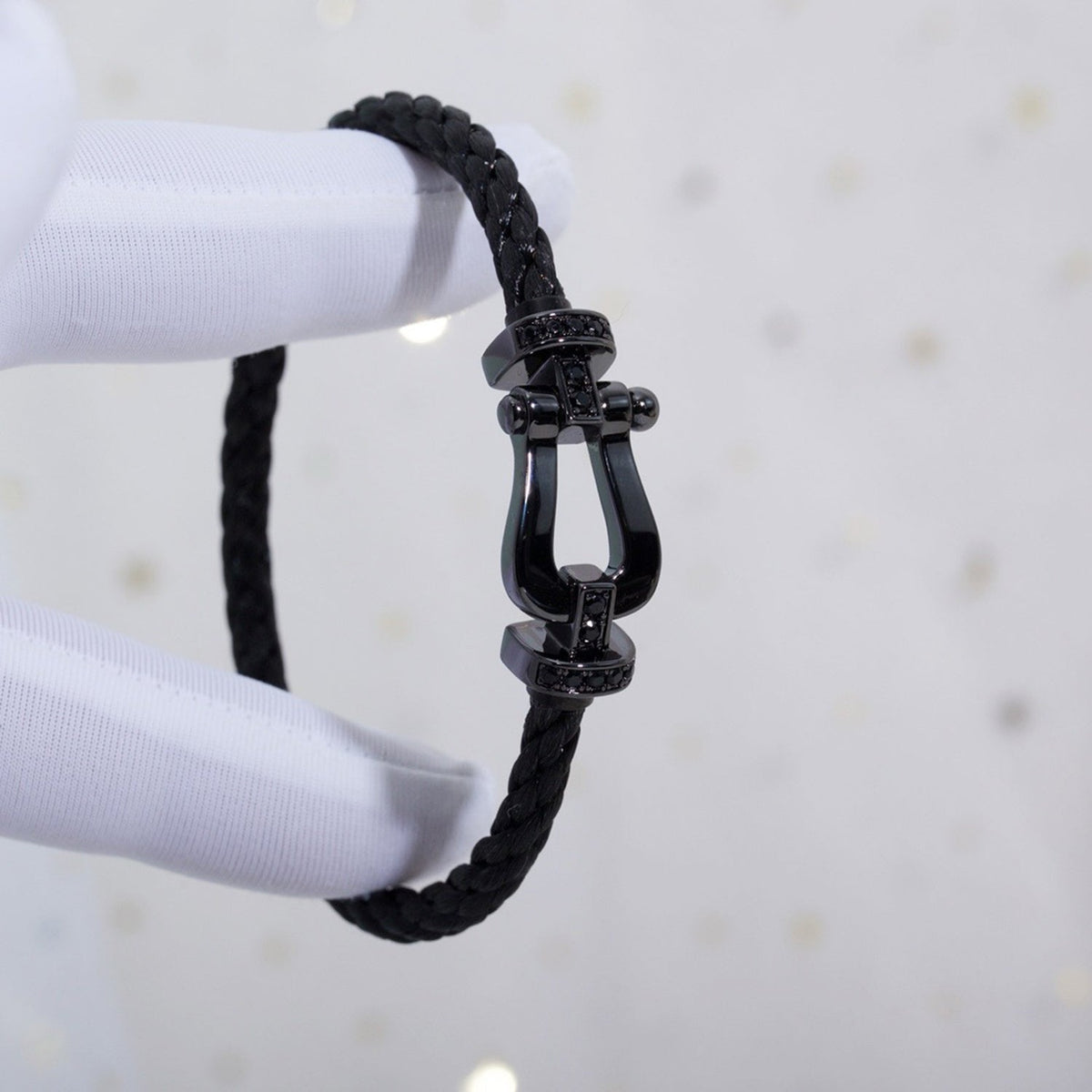 [⭐Hevara Jewelry]FORCE LARGE SERIES HORSESHOE BLACK SAMURAI BRACELET