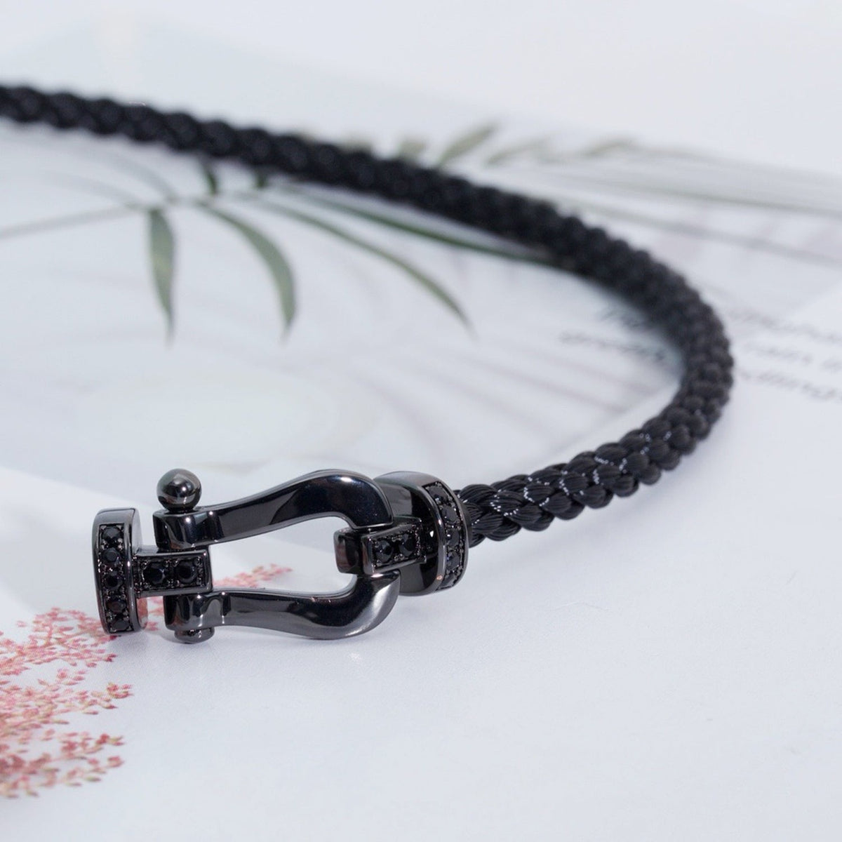 [⭐Hevara Jewelry]FORCE LARGE SERIES HORSESHOE BLACK SAMURAI BRACELET