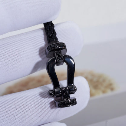 [⭐Hevara Jewelry]FORCE LARGE SERIES HORSESHOE BLACK SAMURAI BRACELET