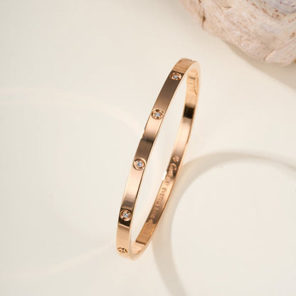 [⭐Hevara Jewelry]LOVE BRACELET 3.65MM 10 DIAMONDS