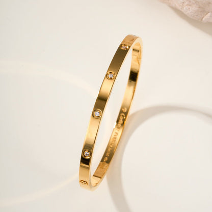 [⭐Hevara Jewelry]LOVE BRACELET 3.65MM 10 DIAMONDS