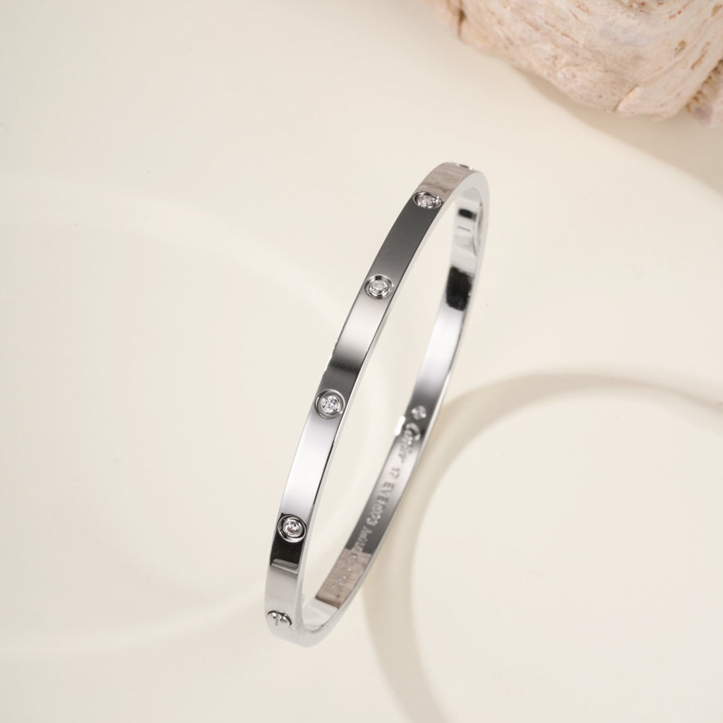 [⭐Hevara Jewelry]LOVE BRACELET 3.65MM 10 DIAMONDS