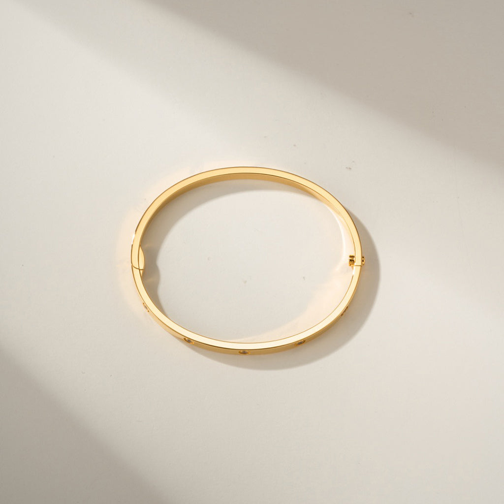 [⭐Hevara Jewelry]LOVE BRACELET 3.65MM 10 DIAMONDS