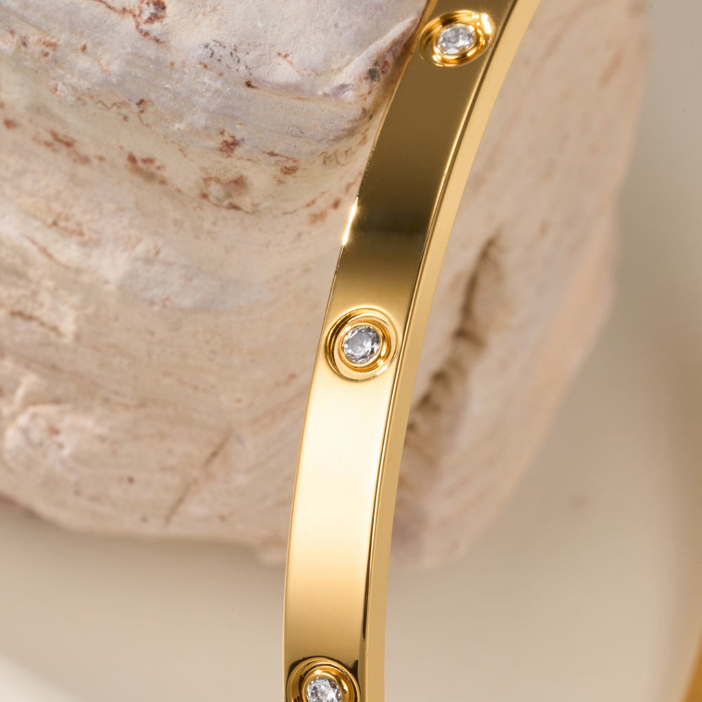 [⭐Hevara Jewelry]LOVE BRACELET 3.65MM 10 DIAMONDS
