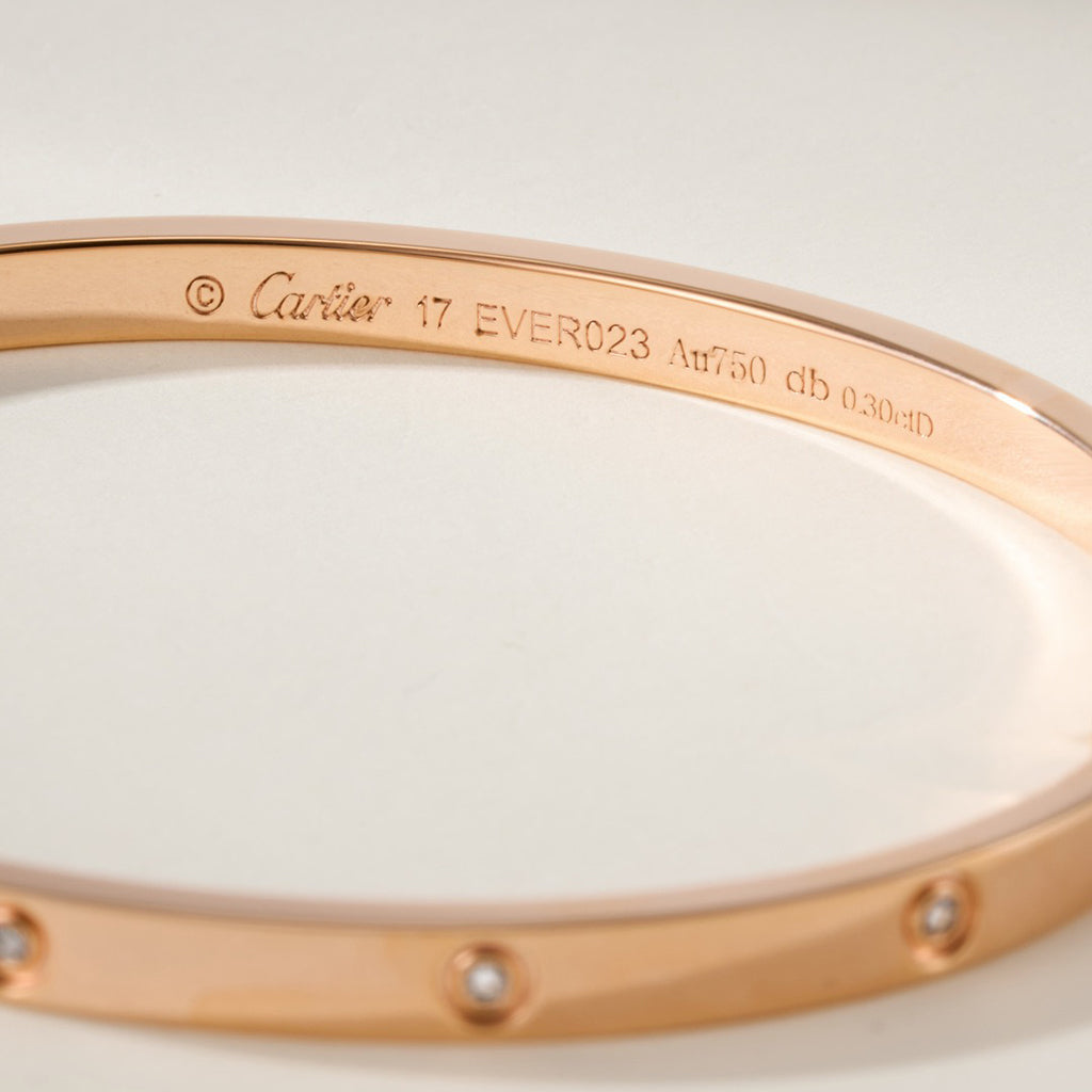 [⭐Hevara Jewelry]LOVE BRACELET 3.65MM 10 DIAMONDS