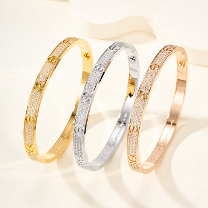 [⭐Hevara Jewelry]LOVE BRACELET 4.8MM DIAMOND-PAVED