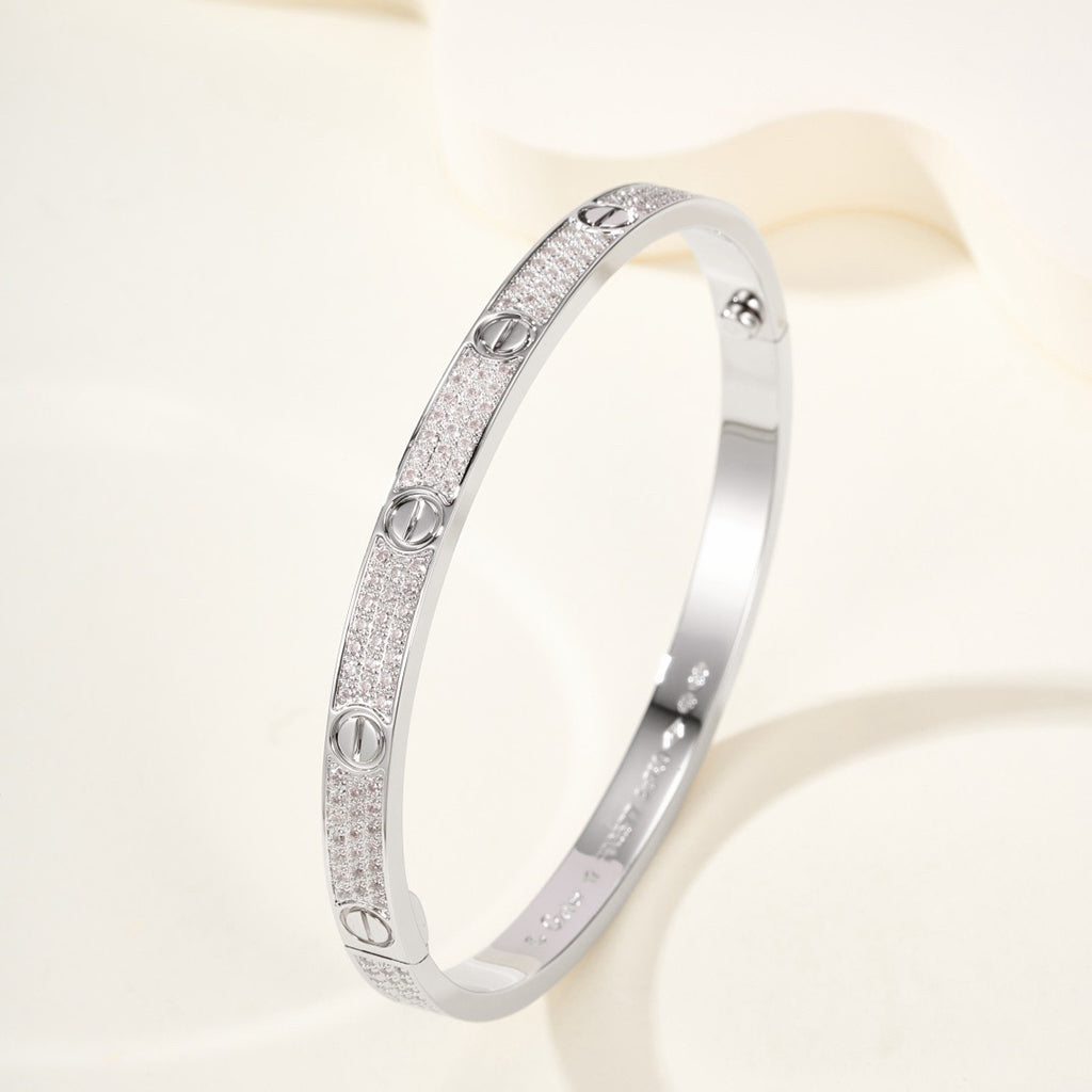 [⭐Hevara Jewelry]LOVE BRACELET 4.8MM DIAMOND-PAVED
