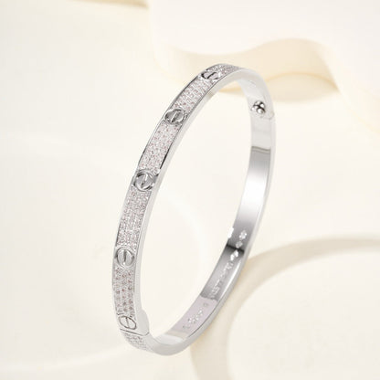 [⭐Hevara Jewelry]LOVE BRACELET 4.8MM DIAMOND-PAVED