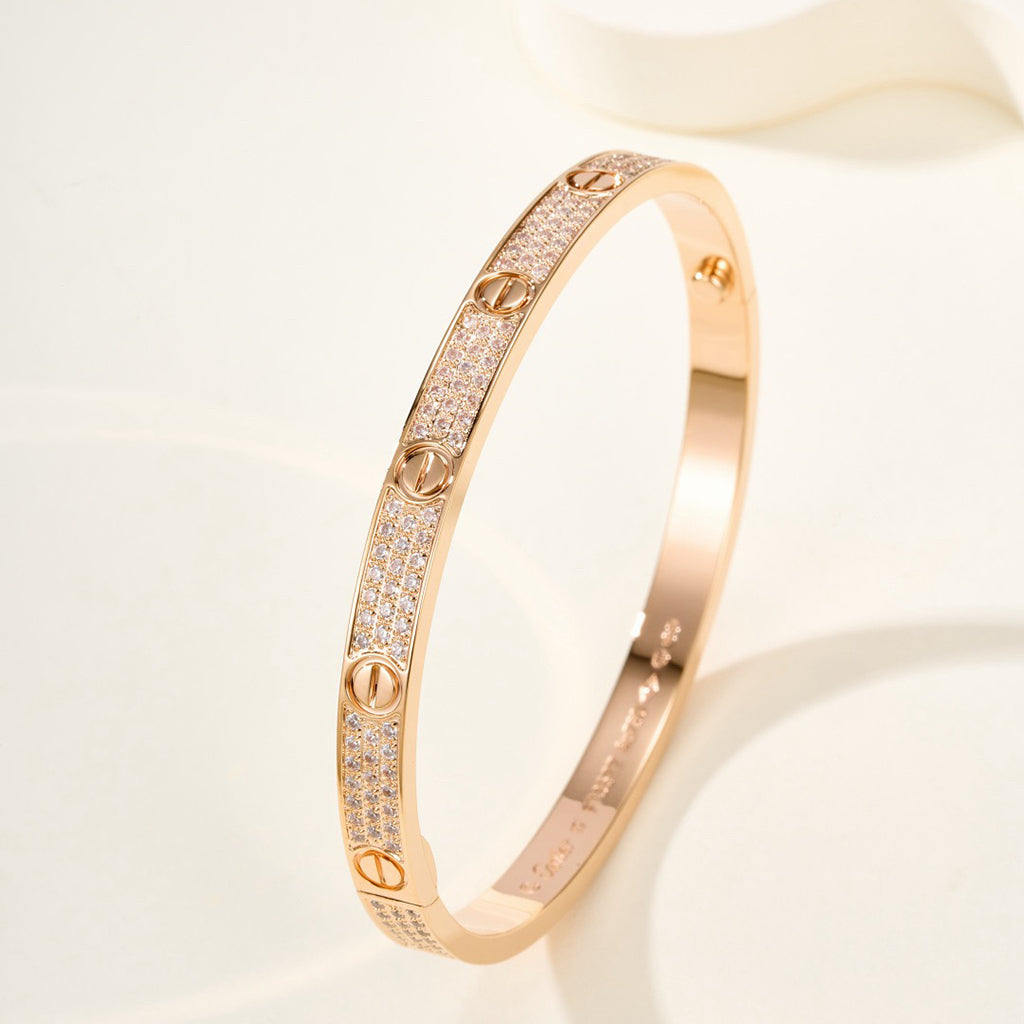 [⭐Hevara Jewelry]LOVE BRACELET 4.8MM DIAMOND-PAVED