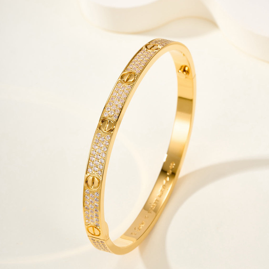 [⭐Hevara Jewelry]LOVE BRACELET 4.8MM DIAMOND-PAVED