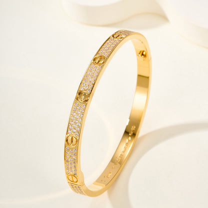 [⭐Hevara Jewelry]LOVE BRACELET 4.8MM DIAMOND-PAVED