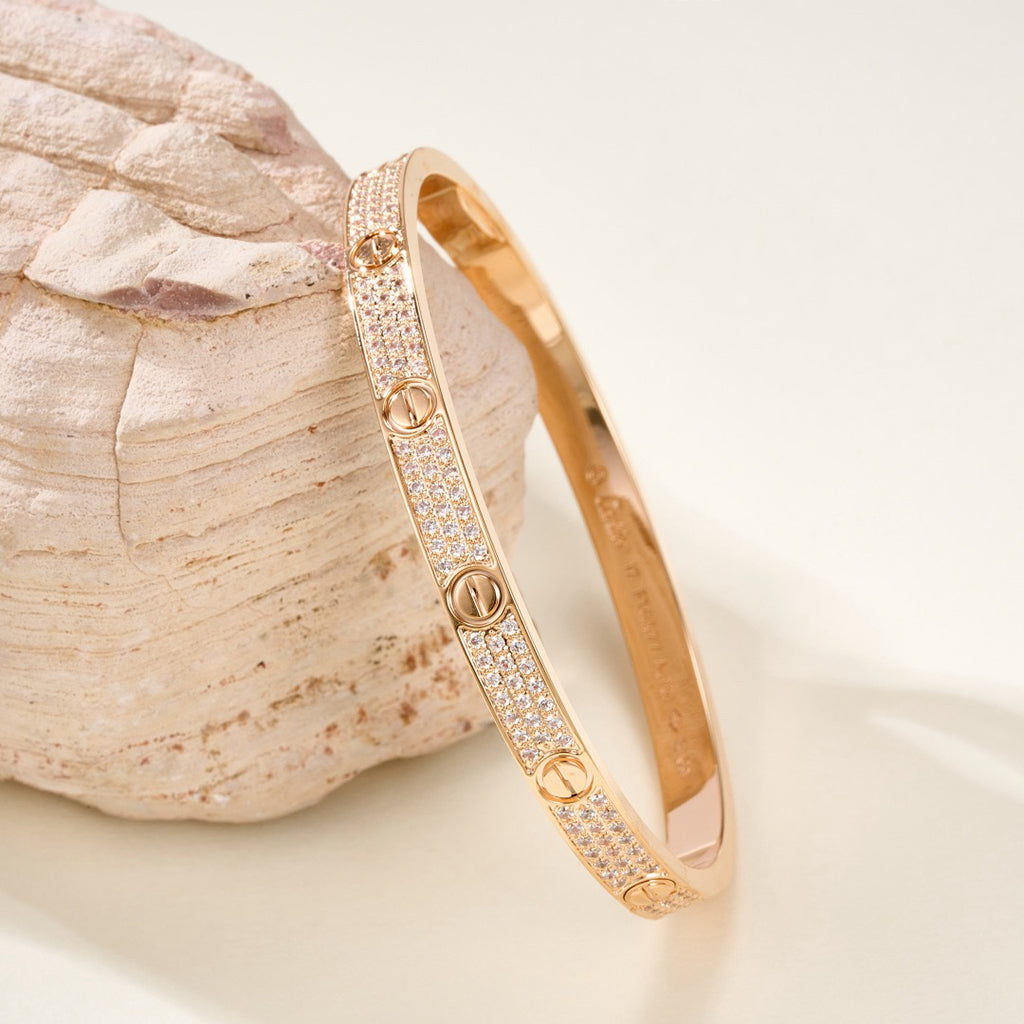 [⭐Hevara Jewelry]LOVE BRACELET 4.8MM DIAMOND-PAVED