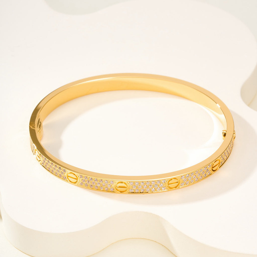 [⭐Hevara Jewelry]LOVE BRACELET 4.8MM DIAMOND-PAVED