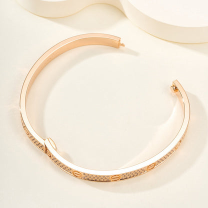 [⭐Hevara Jewelry]LOVE BRACELET 4.8MM DIAMOND-PAVED