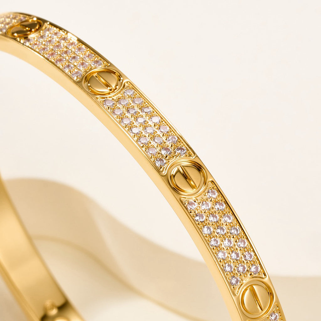 [⭐Hevara Jewelry]LOVE BRACELET 4.8MM DIAMOND-PAVED