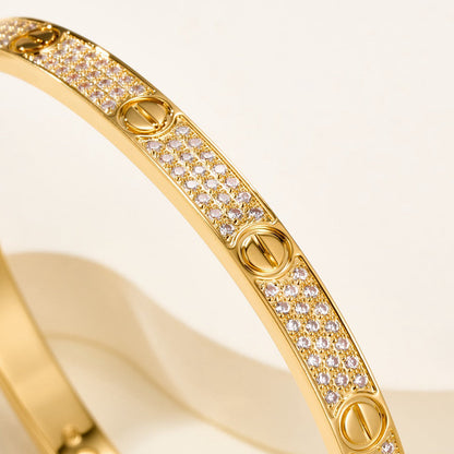 [⭐Hevara Jewelry]LOVE BRACELET 4.8MM DIAMOND-PAVED