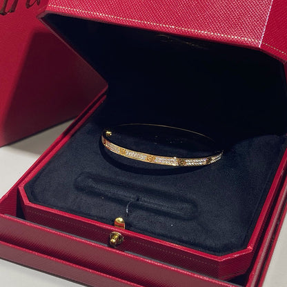 [⭐Hevara Jewelry]LOVE BRACELET 3.65MM DIAMOND-PAVED