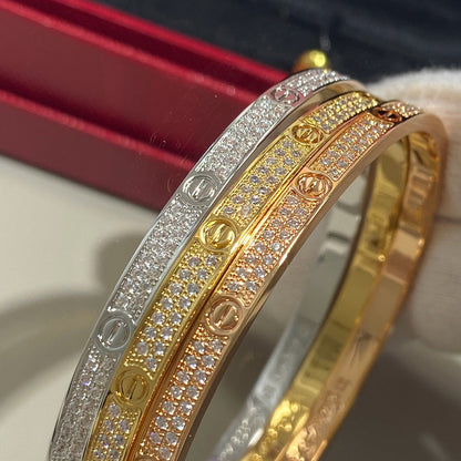 [⭐Hevara Jewelry]LOVE BRACELET 3.65MM DIAMOND-PAVED