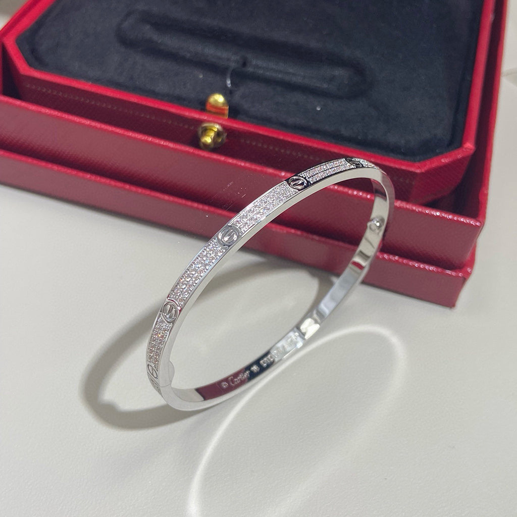 [⭐Hevara Jewelry]LOVE BRACELET 3.65MM DIAMOND-PAVED