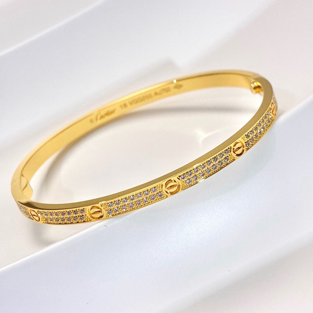 [⭐Hevara Jewelry]LOVE BRACELET 3.65MM DIAMOND-PAVED