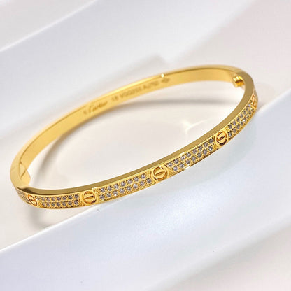 [⭐Hevara Jewelry]LOVE BRACELET 3.65MM DIAMOND-PAVED