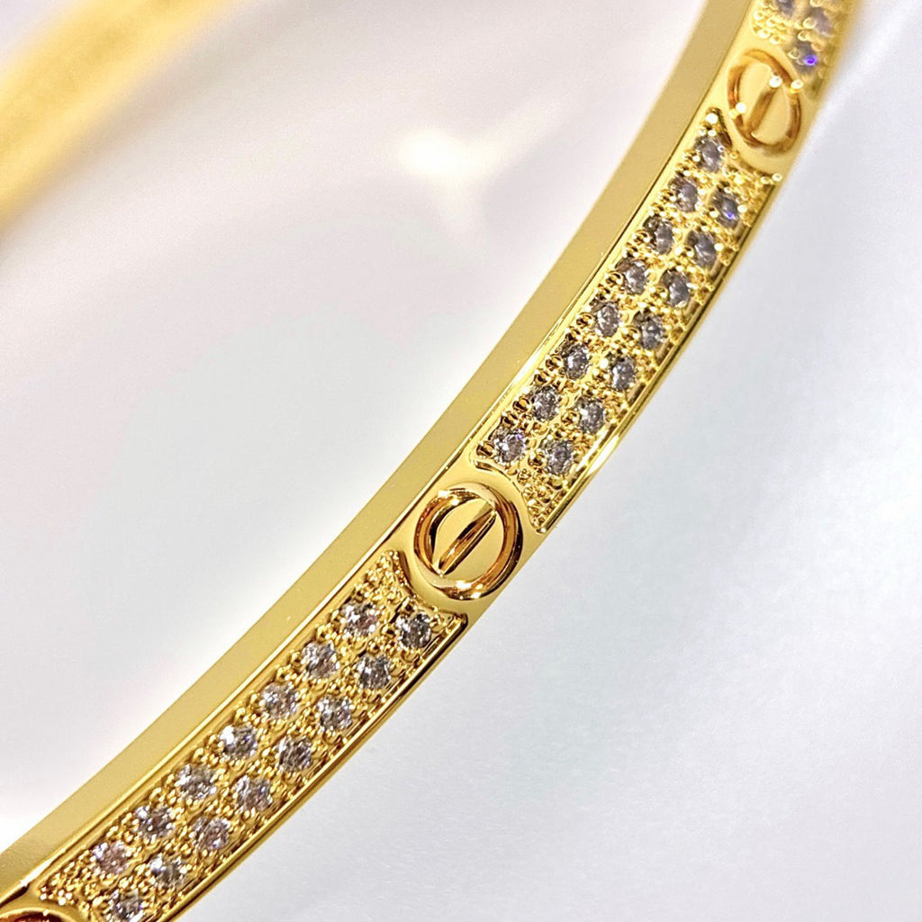 [⭐Hevara Jewelry]LOVE BRACELET 3.65MM DIAMOND-PAVED