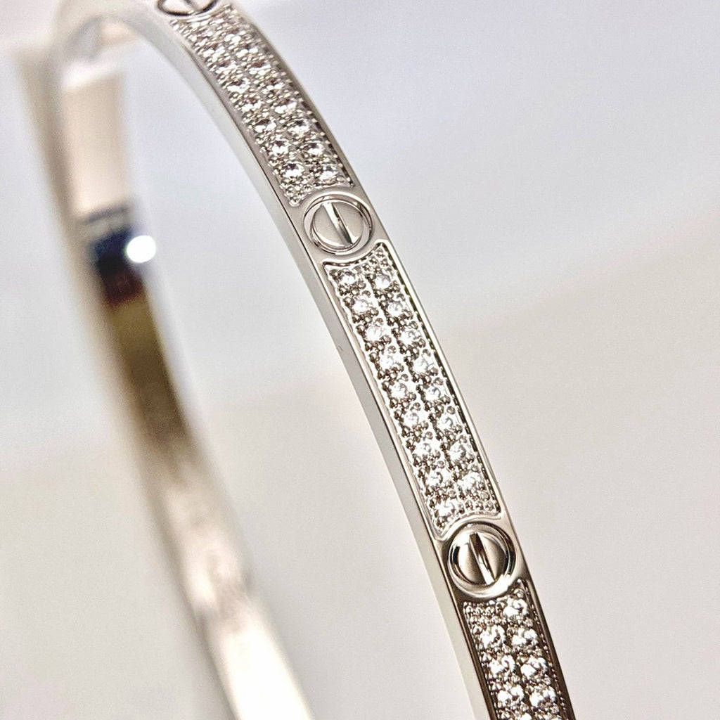 [⭐Hevara Jewelry]LOVE BRACELET 3.65MM DIAMOND-PAVED