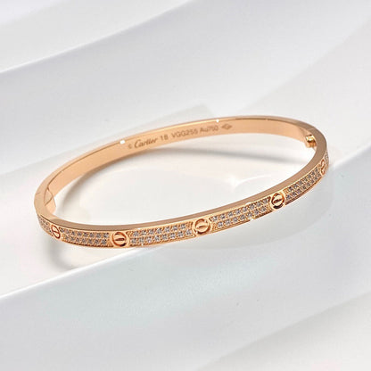 [⭐Hevara Jewelry]LOVE BRACELET 3.65MM DIAMOND-PAVED