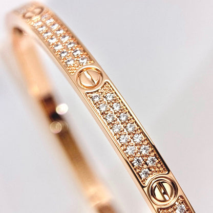 [⭐Hevara Jewelry]LOVE BRACELET 3.65MM DIAMOND-PAVED