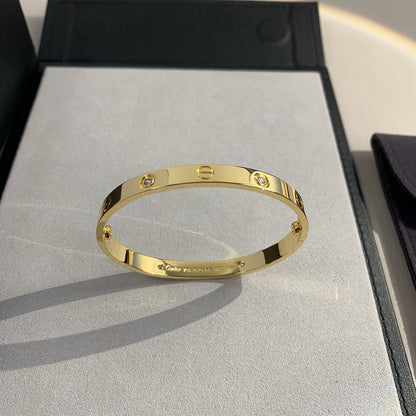 [⭐Hevara Jewelry]LOVE BRACELET 6.1MM 4 DIAMONDS
