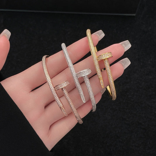 [⭐Hevara Jewelry]JUSTE BRACELET 3.5MM ALL DIAMONDS