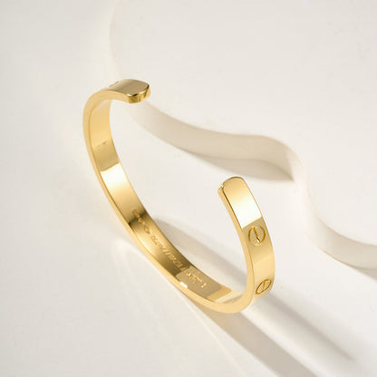 [⭐Hevara Jewelry]LOVE BRACELET 6.1MM OPEN CUFF