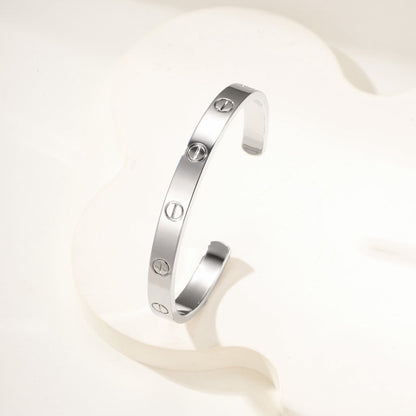 [⭐Hevara Jewelry]LOVE BRACELET 6.1MM OPEN CUFF