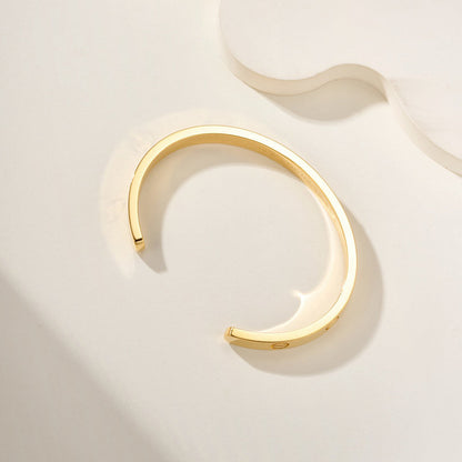 [⭐Hevara Jewelry]LOVE BRACELET 6.1MM OPEN CUFF