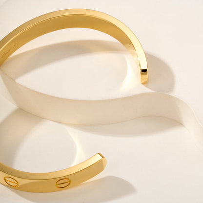 [⭐Hevara Jewelry]LOVE BRACELET 6.1MM OPEN CUFF