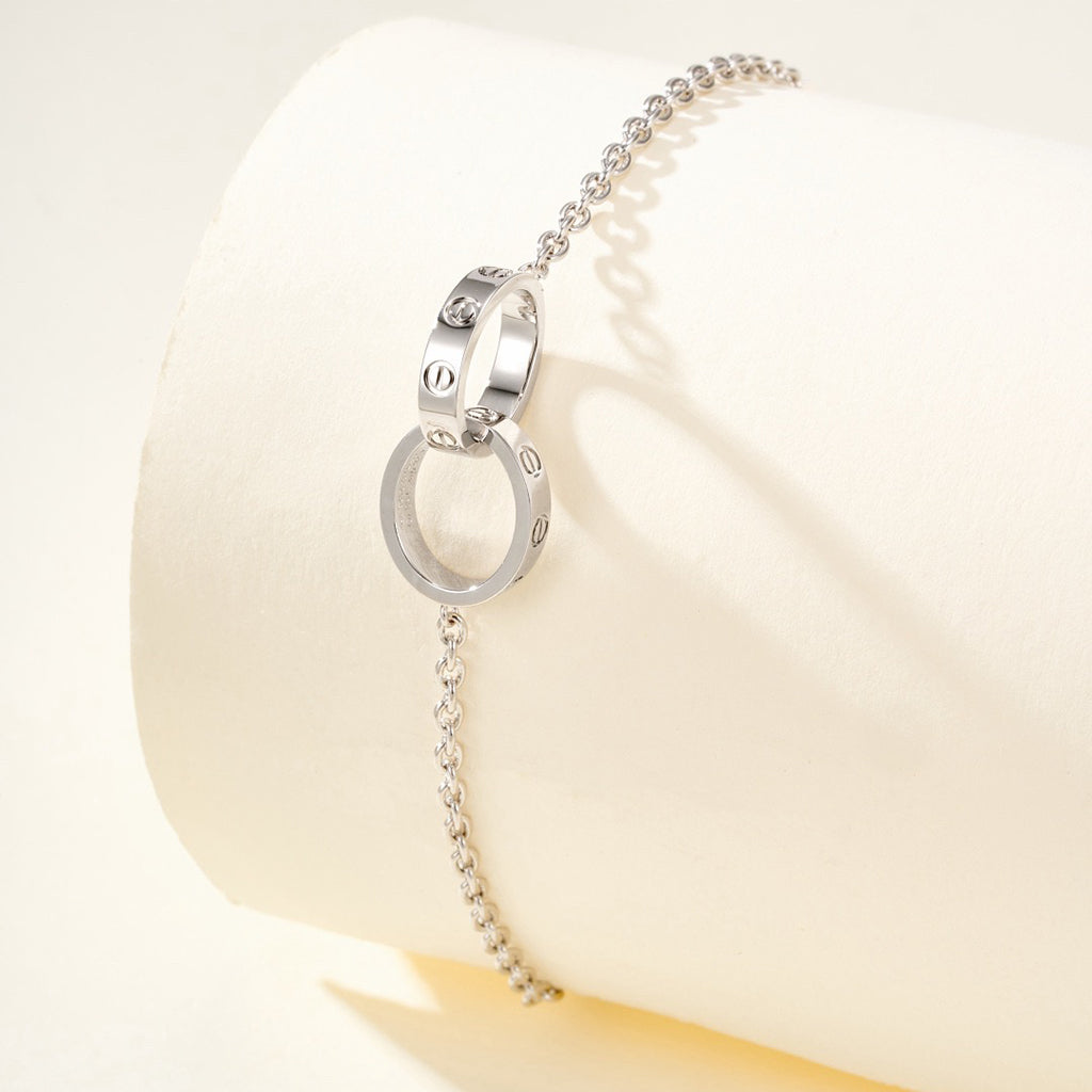 [⭐Hevara Jewelry]LOVE BRACELET DOUBLE RING