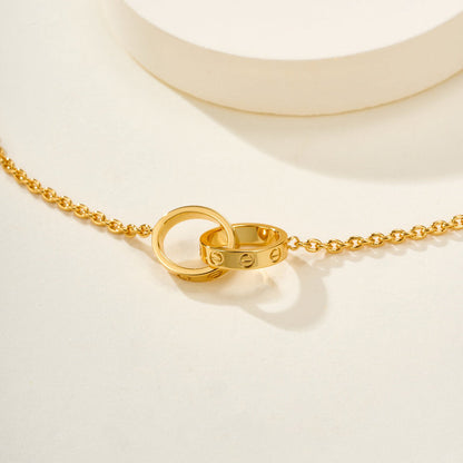[⭐Hevara Jewelry]LOVE BRACELET DOUBLE RING